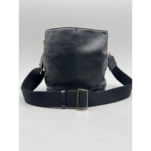 WHISTLES Dion pebbled leather small bucket crossbody bag + Dust bag BLACK - Picture 10 of 13